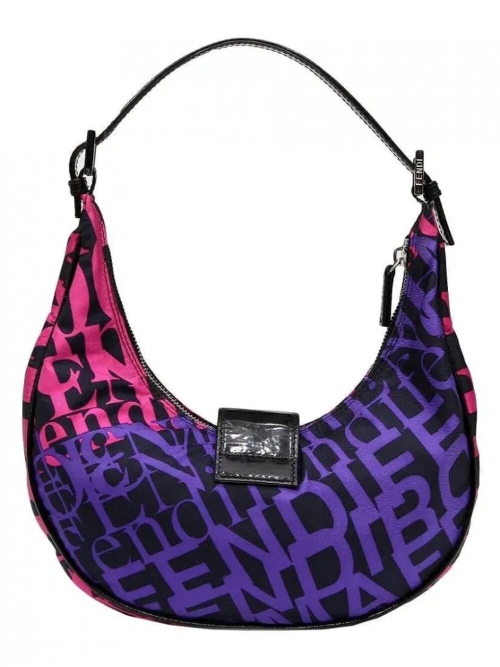 2000 FENDI Typography Croissant Bag - Picture 2 of 5
